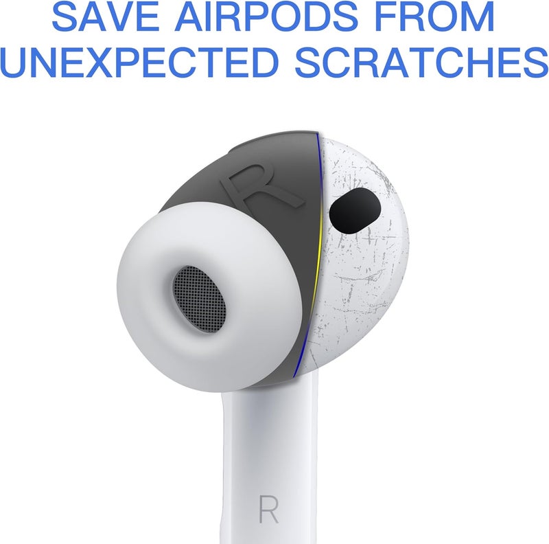 DamonLight [Fit in Case] 3 Pairs Cover for AirPods Pro 3 Anti Scratches Add Grip Sport Ear Tips [US Patent Registered] Compatible with AirPods Pro 3rd Generation 2025 (Gray) - Image 3